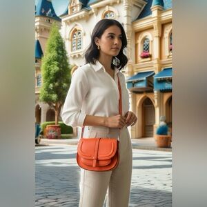 Chic Orange Crossbody Bag for Women